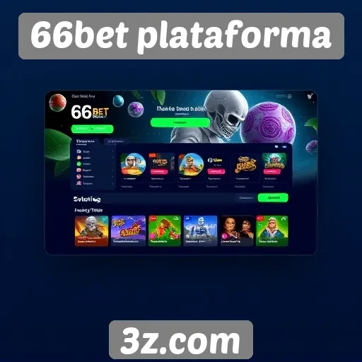 Interface do usuário na 66bet plataforma em destaque